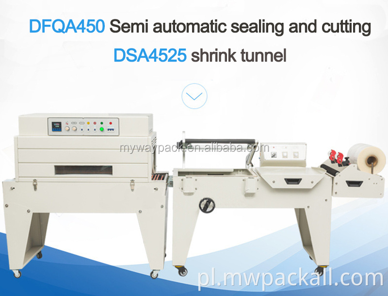 Pół automatyczny L Uszczelniacz kurczenie się tunelu kosmetyczne kosmetyki butelki stołowe butelki z kurczeniem ciepła